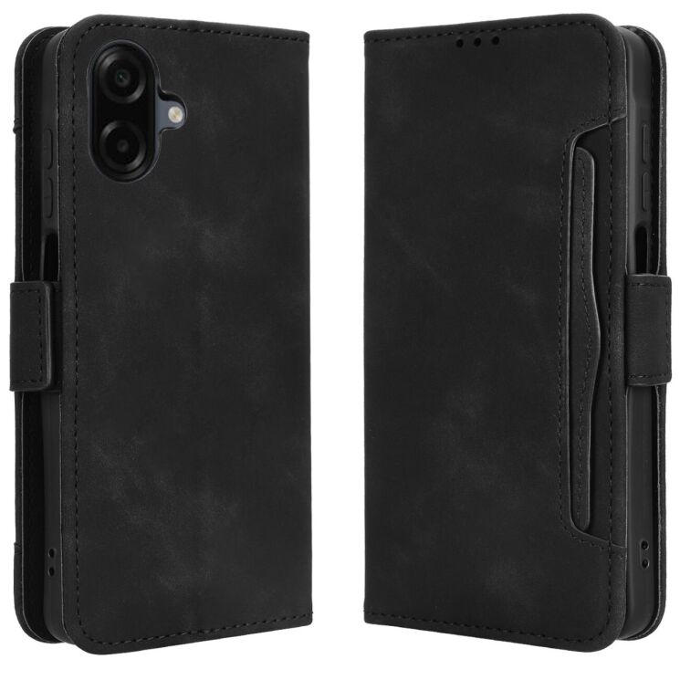 Чохол Deexe Wallet Stand для Samsung Galaxy A07 (A075) - Black: фото 1 з 15