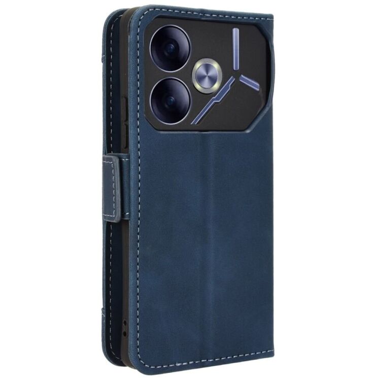 Чехол Deexe Wallet Stand для TECNO Pova 6 - Blue: фото 6 из 8