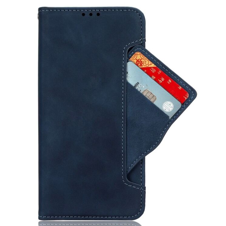 Чехол Deexe Wallet Stand для TECNO Pova 6 - Blue: фото 4 из 8