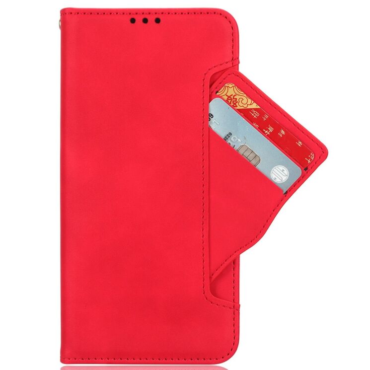 Чехол-книжка с кармашками Deexe Wallet Stand для TECNO Spark 40C - Red: фото 3 из 15
