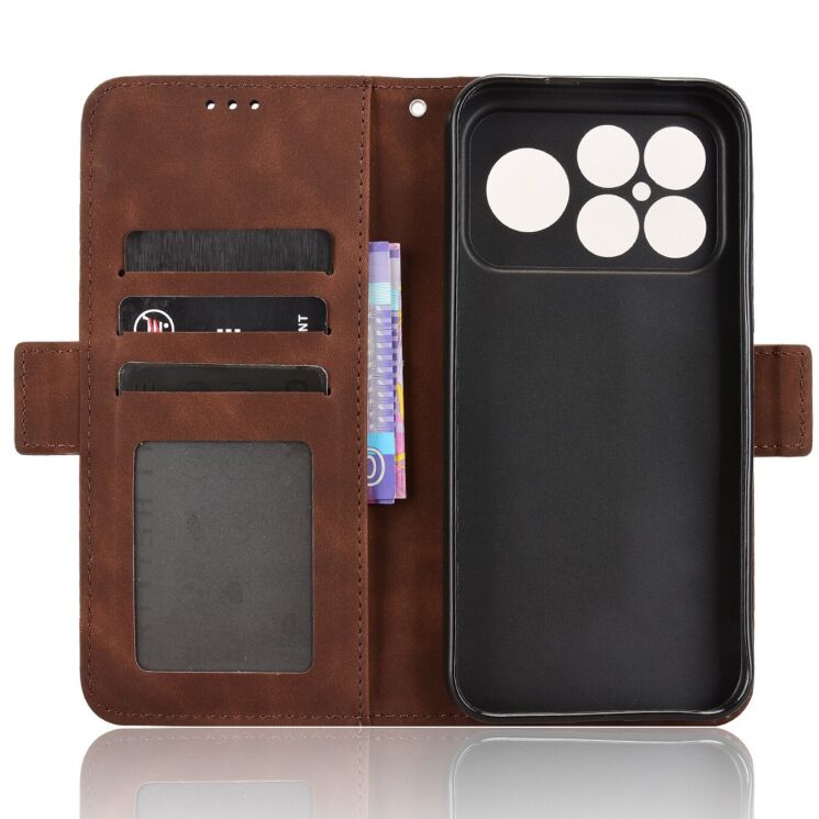 Чехол Deexe Wallet Stand для Xiaomi Poco F8 Ultra - Brown (403405Z) Чехол Deexe Wallet Stand для Xiaomi Poco F8 Ultra - Brown: фото 3 из 14