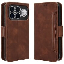 Чехол Deexe Wallet Stand для Xiaomi Poco F8 Ultra - Brown: фото 1 из 14