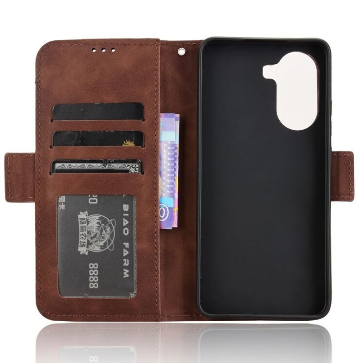 Чехол Deexe Wallet Stand для Xiaomi Poco X7 Pro - Brown: фото 4 из 7