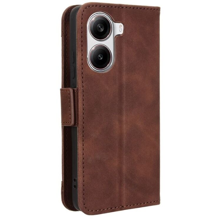 Чехол Deexe Wallet Stand для Xiaomi Poco X7 Pro - Brown: фото 6 из 7