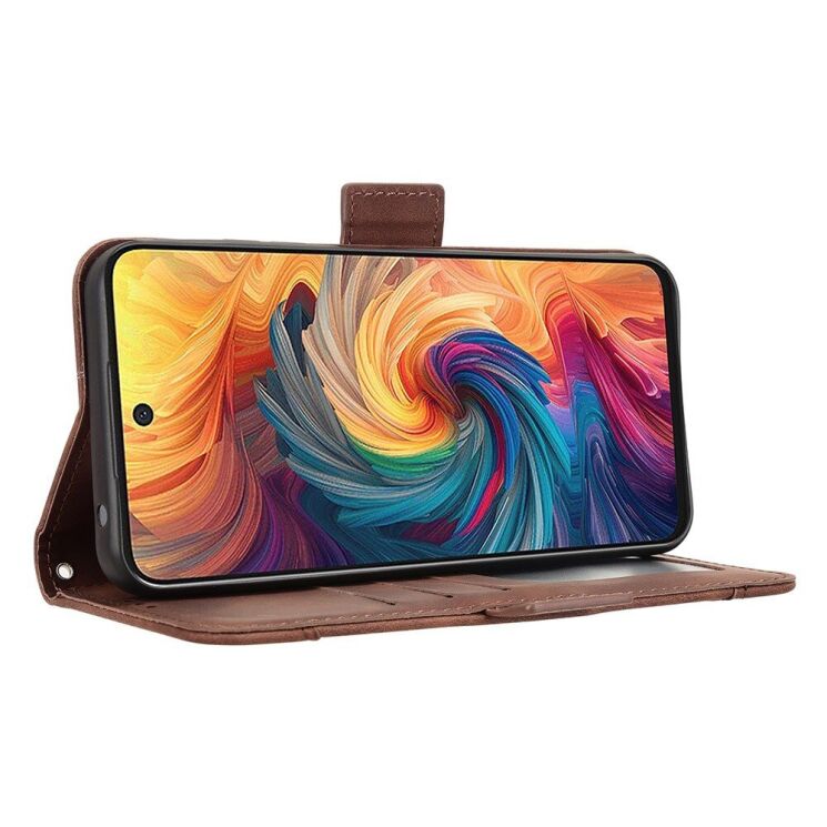 Чехол Deexe Wallet Stand для ZTE Nubia V70 - Brown: фото 4 из 7