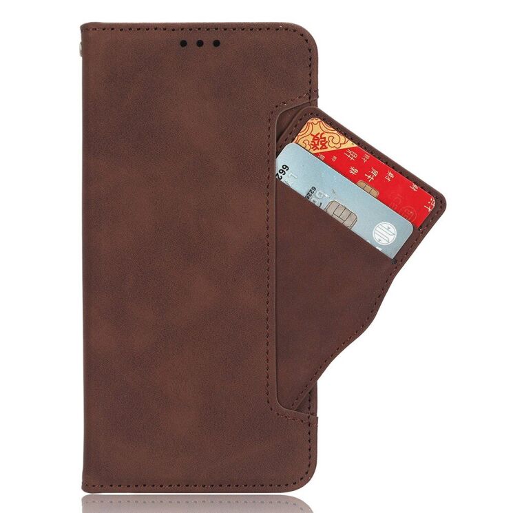 Чехол Deexe Wallet Stand для ZTE Nubia V70 - Brown: фото 2 из 7