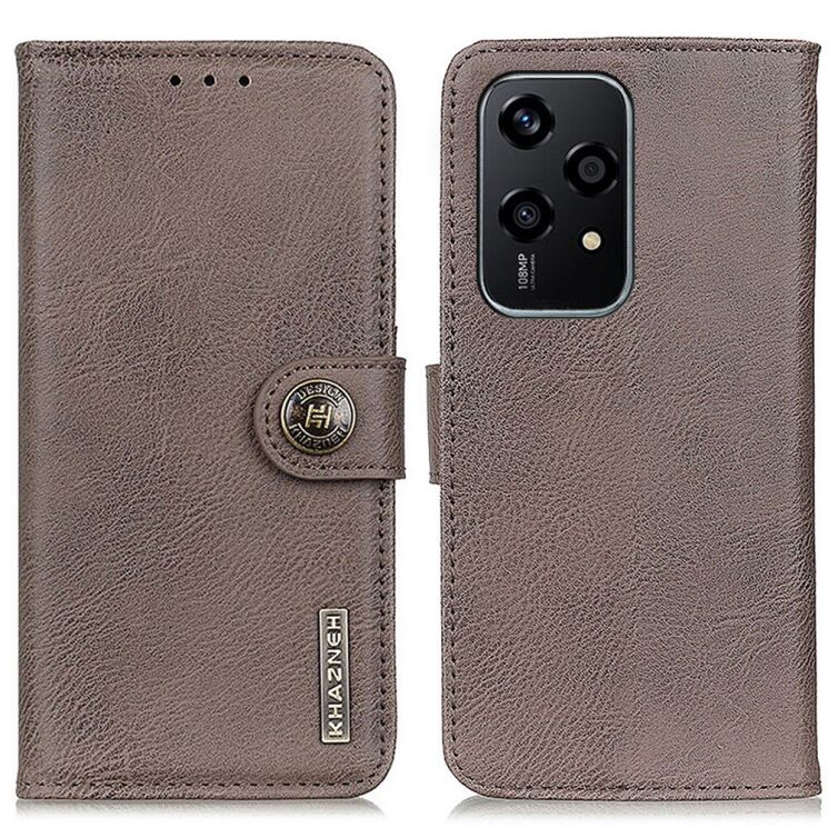 Чехол KHAZNEH Leather Wallet для Honor 200 Lite - Khaki: фото 1 из 8