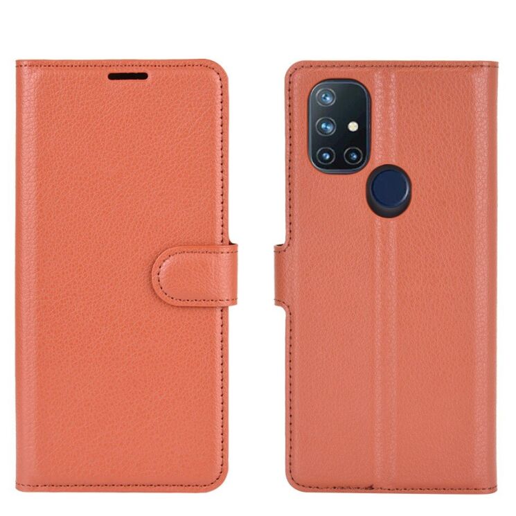 Чехол-книжка Deexe Book Type для OnePlus Nord N10 - Brown: фото 2 из 5