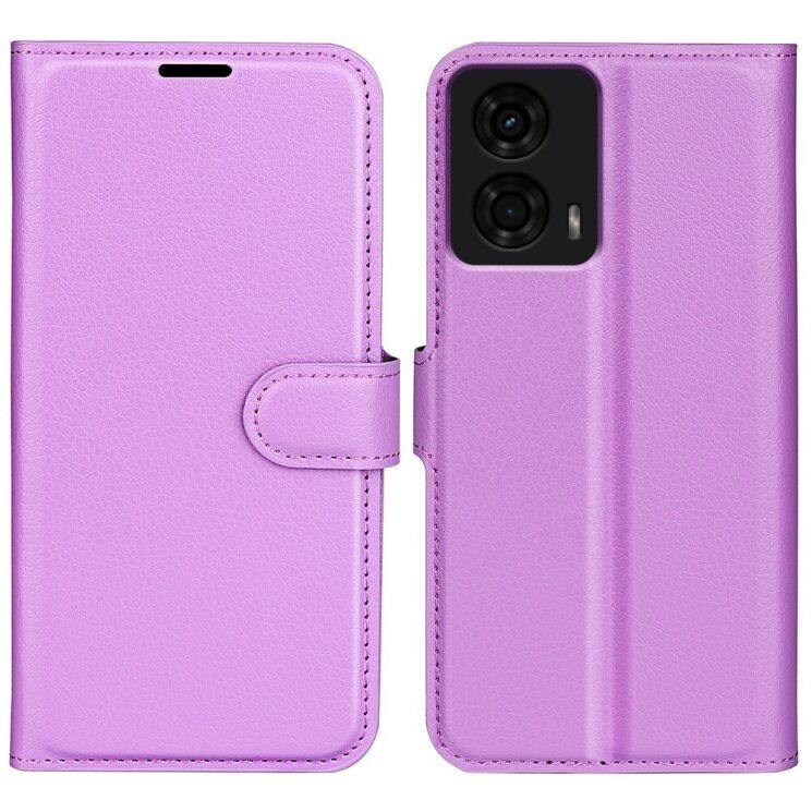 Чехол-книжка Deexe Book Type для Motorola Moto G24 / G04 / G04s / E14 - Purple: фото 1 из 8