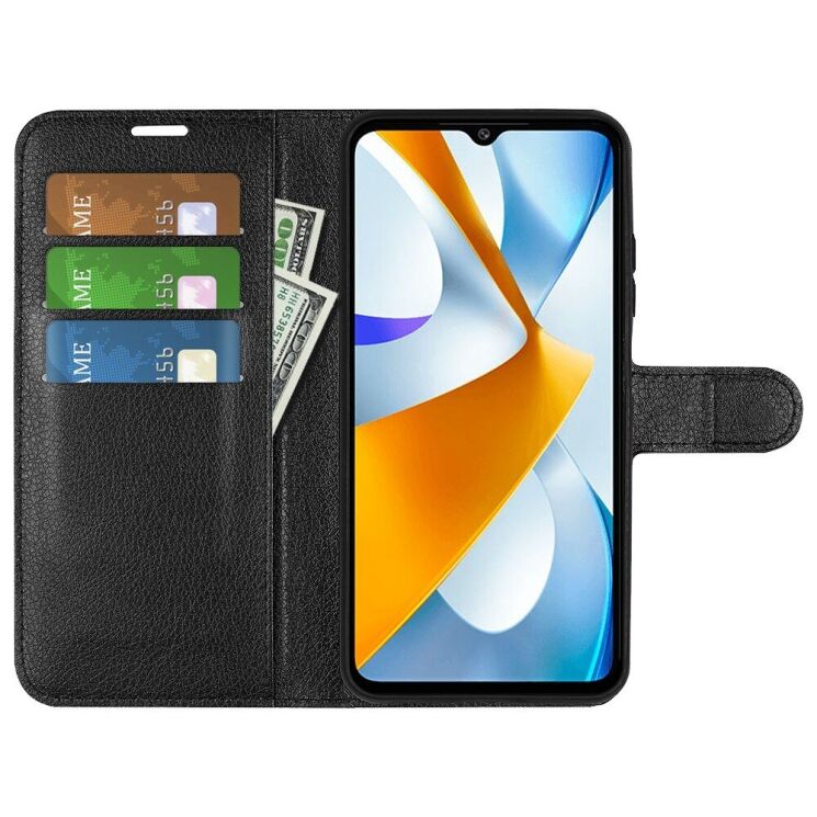 Чехол-книжка Deexe Book Type для Xiaomi Poco C40 - Black: фото 2 из 9