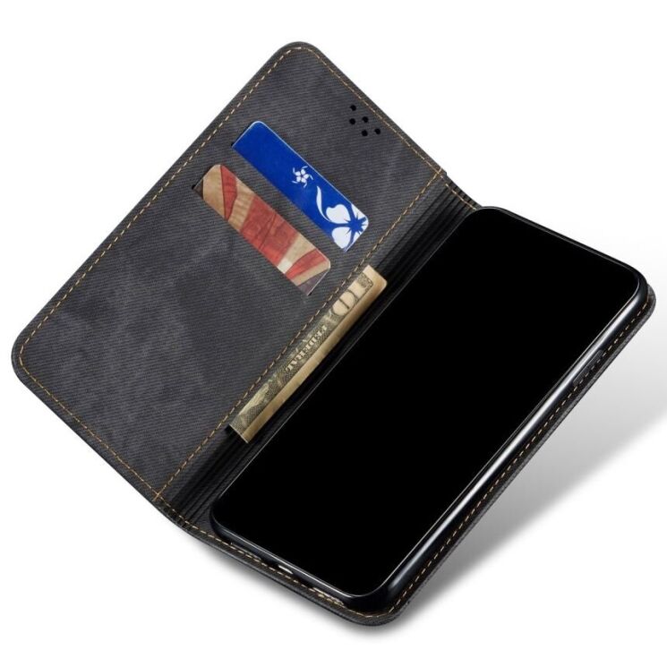 Чехол-книжка UniCase Jeans Wallet для Xiaomi Poco X3 - Black: фото 4 из 8