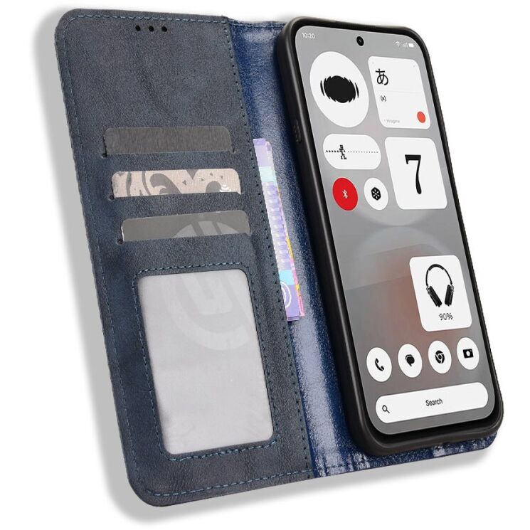 Чохол-книжка Deexe Retro Style для Nothing Phone (4b) - Blue: фото 5 з 17