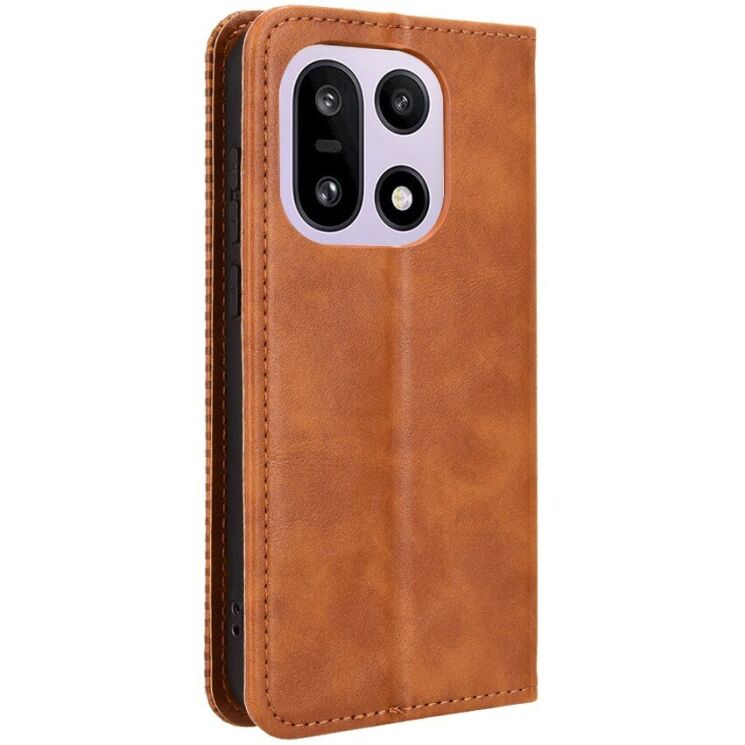 Чехол-книжка Deexe Retro Style для OnePlus 15 - Brown: фото 7 из 16