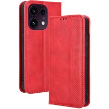 Чехол-книжка Deexe Retro Style для OPPO Reno 16 F/FS - Red: фото 1 из 17