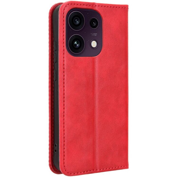 Чехол-книжка Deexe Retro Style для OPPO Reno 16 F/FS - Red: фото 8 из 17