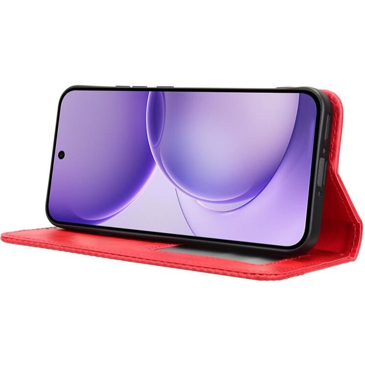 Чехол-книжка Deexe Retro Style для OPPO Reno 16 F/FS - Red: фото 7 из 17