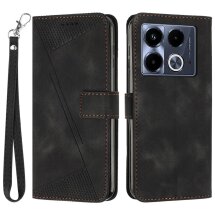 Чехол-книжка Deexe Triangle Series для Infinix Note 40 - Black: фото 1 из 13