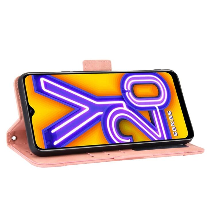 Чехол-книжка Deexe Wallet Stand для VIVO Y20 (V2027) / Y12s - Rose Gold: фото 5 из 12