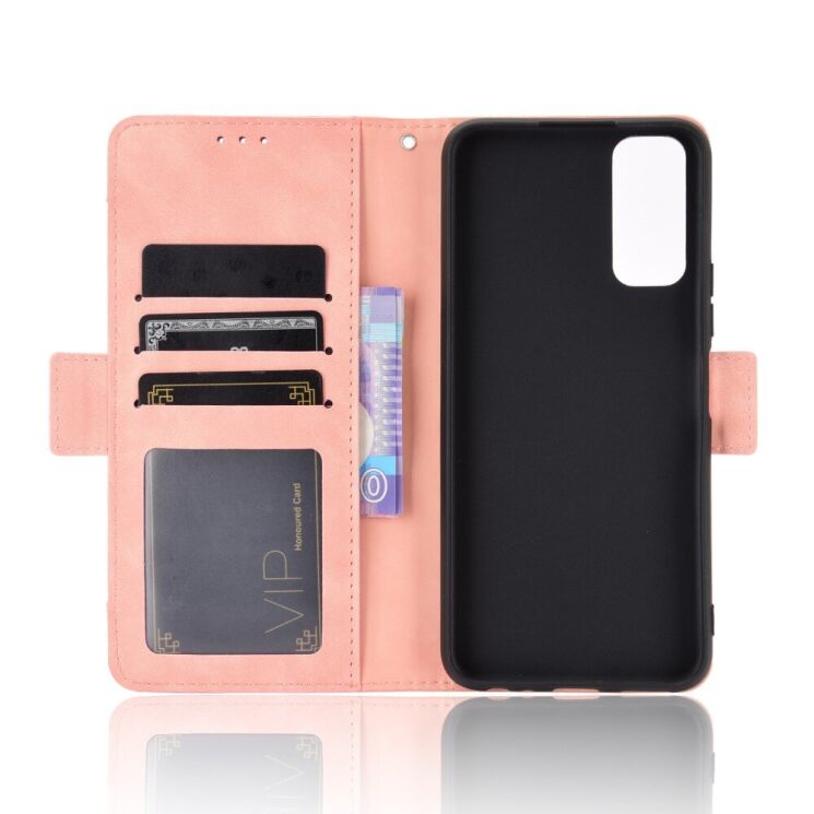 Чехол-книжка Deexe Wallet Stand для VIVO Y20 (V2027) / Y12s - Rose Gold: фото 3 из 12