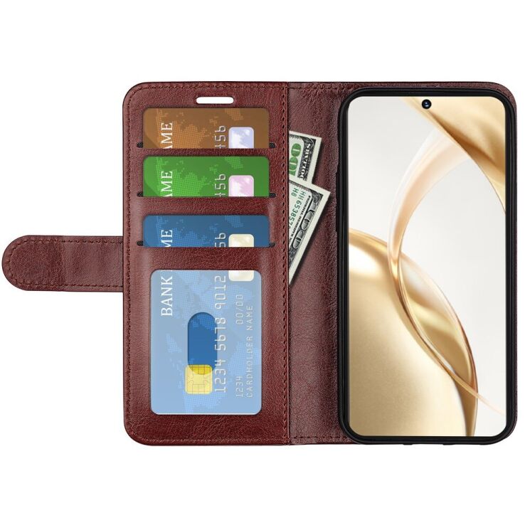 Чехол-книжка Deexe Wallet Style для Honor 200 - Brown: фото 2 из 6