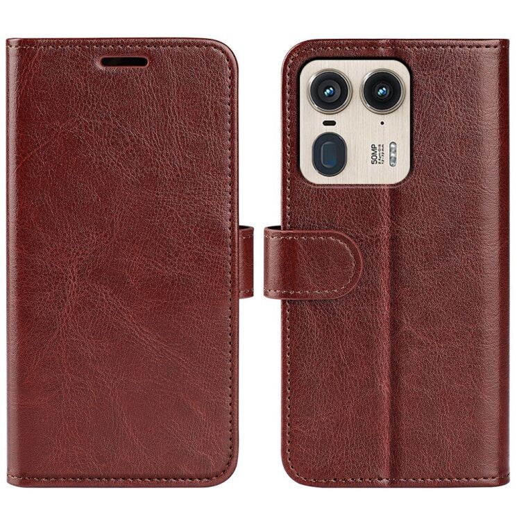 Чехол-книжка Deexe Wallet Style для Motorola Edge 50 Ultra - Brown: фото 1 из 7