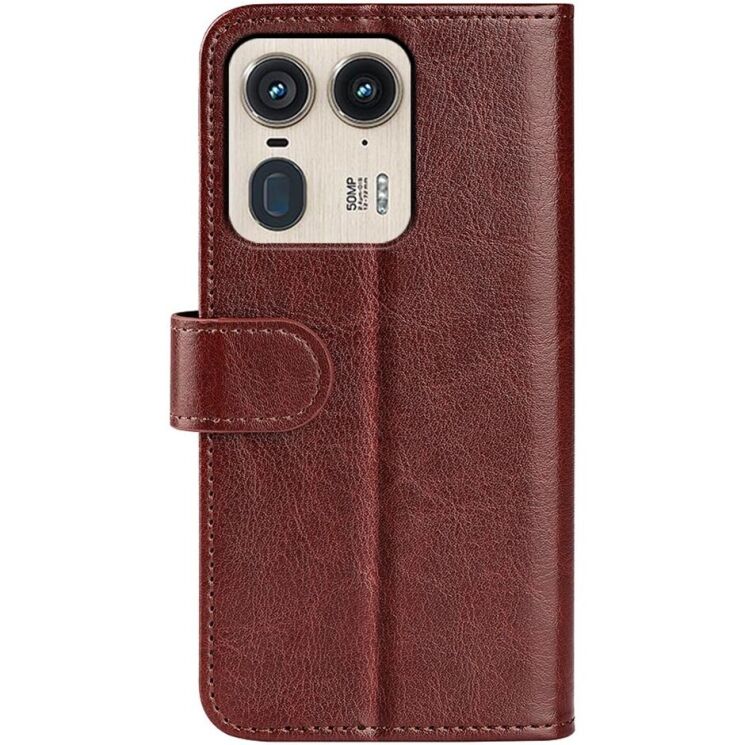 Чехол-книжка Deexe Wallet Style для Motorola Edge 50 Ultra - Brown: фото 5 из 7