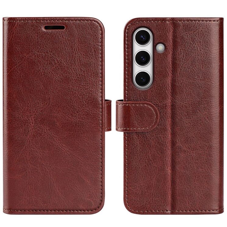 Чехол-книжка Deexe Wallet Style для Samsung Galaxy S24 FE (S721) - Brown: фото 1 из 9