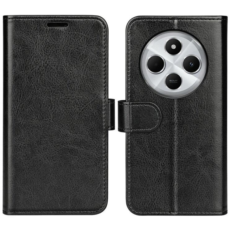 Чехол-книжка Deexe Wallet Style для Xiaomi Redmi 14C / Redmi A4 5G / Poco C75 - Black: фото 1 из 11