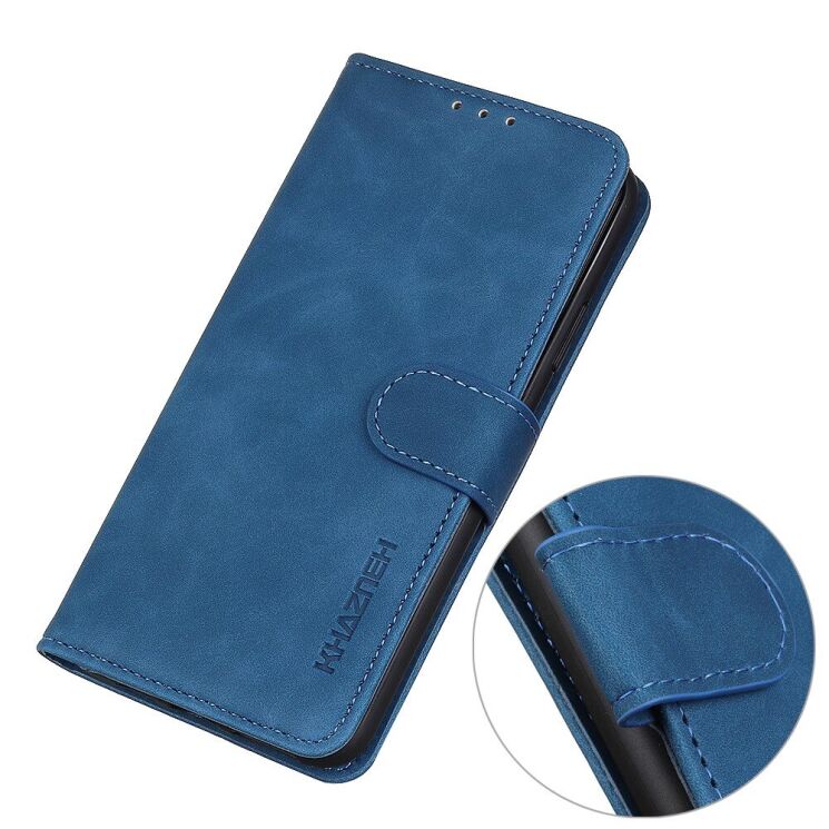 Чехол-книжка с застежкой KHAZNEH Retro Wallet для Google Pixel 5 - Blue: фото 9 из 11