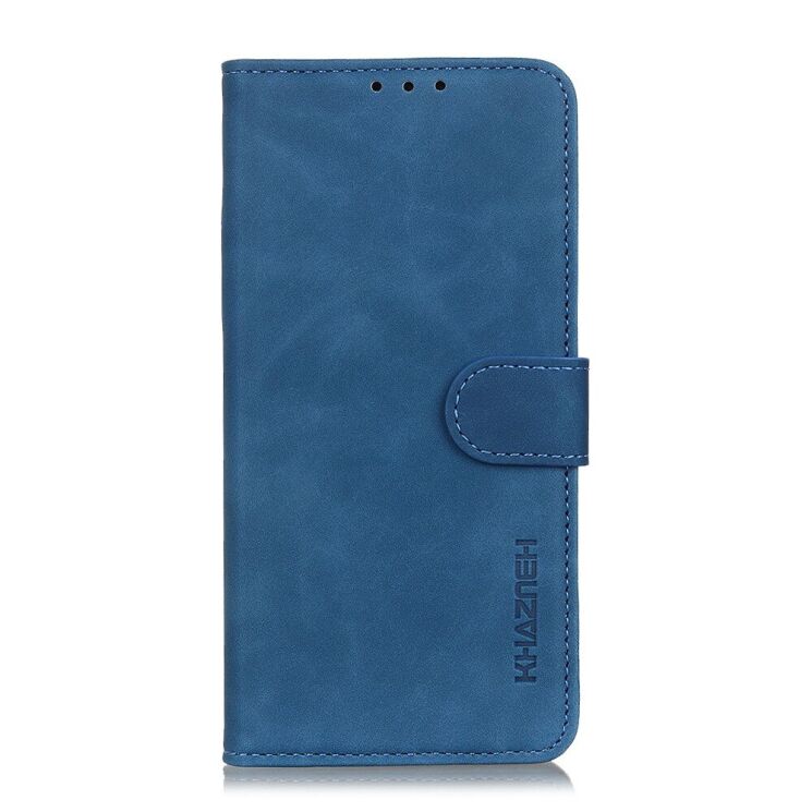 Чехол-книжка с застежкой KHAZNEH Retro Wallet для Google Pixel 5 - Blue: фото 4 из 11