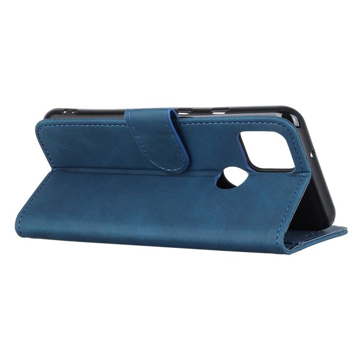 Чехол-книжка с застежкой KHAZNEH Retro Wallet для Google Pixel 5 - Blue: фото 3 из 11