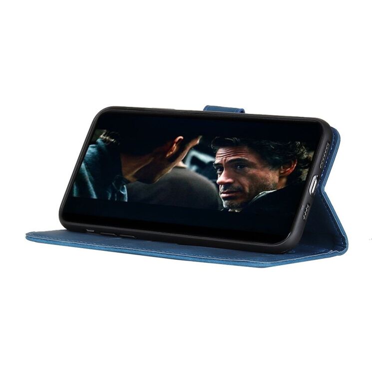 Чехол-книжка с застежкой KHAZNEH Retro Wallet для Google Pixel 5 - Blue: фото 7 из 11