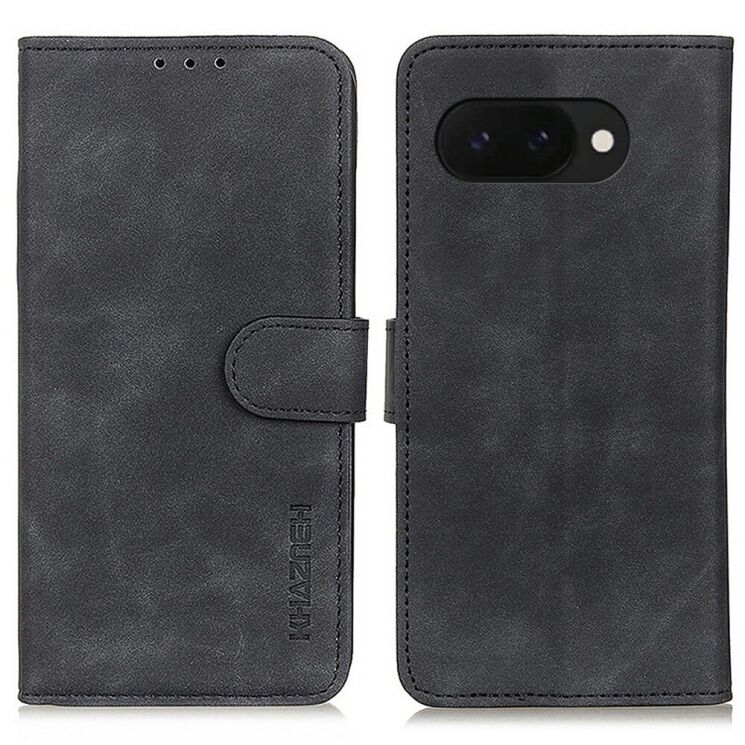 Чехол-книжка KHAZNEH Retro Wallet для Google Pixel 9a - Black: фото 1 из 8