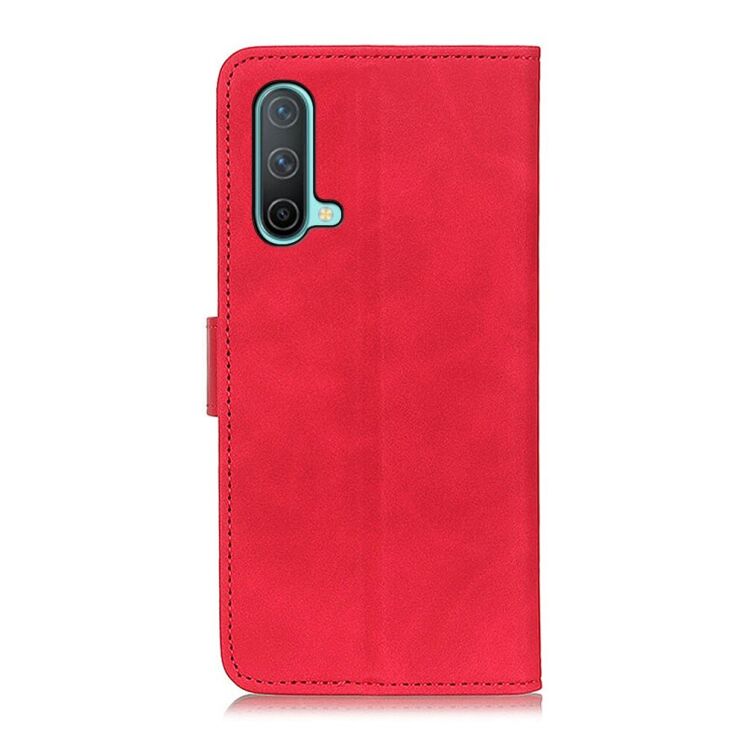 Чохол-книжка з застібкою KHAZNEH Retro Wallet для OnePlus Nord CE - Red: фото 3 з 11