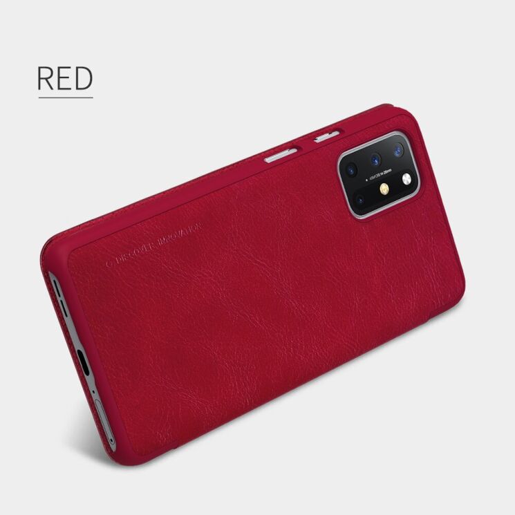Чехол-книжка NILLKIN Qin Series для OnePlus 8T - Red: фото 6 из 18