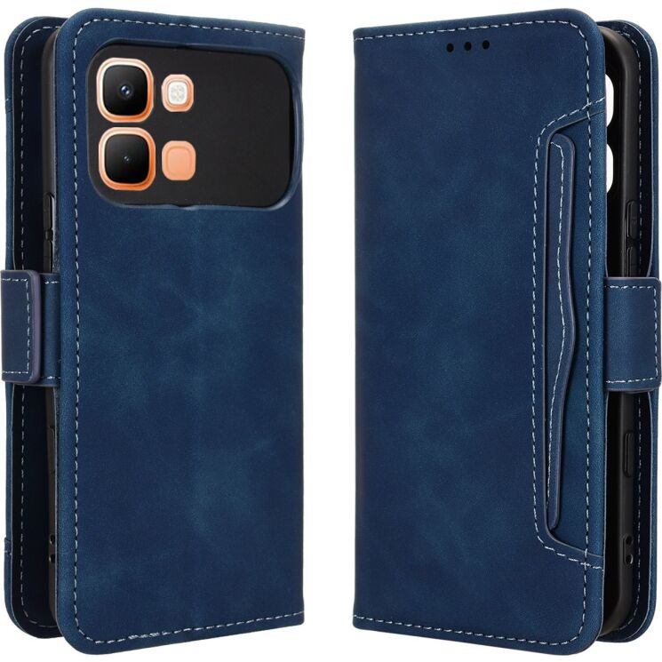 Чохол-книжка з кишеньками Deexe Wallet Stand для Infinix Note Edge - Blue (409201L) Чохол-книжка з кишеньками Deexe Wallet Stand для Infinix Note Edge - Blue: фото 1 з 15