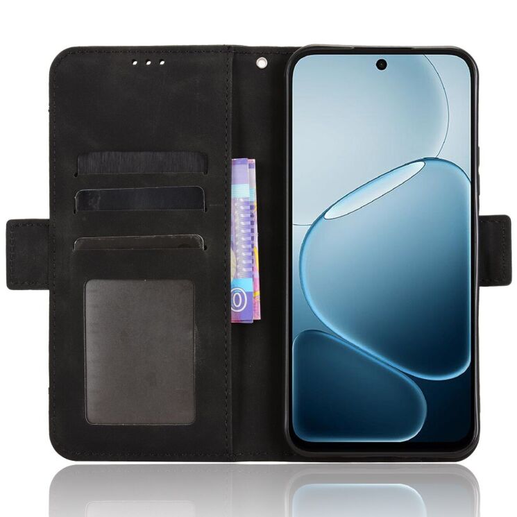 Чехол-книжка с карманами Deexe Wallet Stand для OPPO A6x - Black: фото 4 из 16