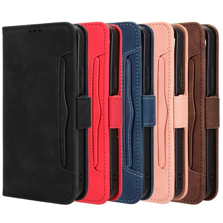 Чехол-книжка с карманами Deexe Wallet Stand для OPPO A6x - Black: фото 8 из 16