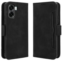 Чехол-книжка с карманами Deexe Wallet Stand для OPPO A6x - Black: фото 1 из 16