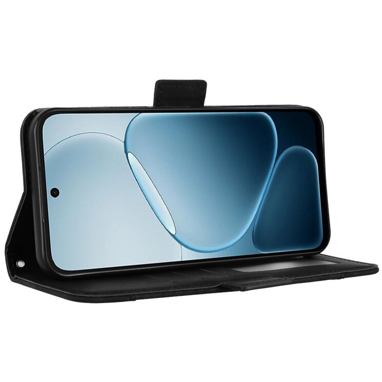 Чехол-книжка с карманами Deexe Wallet Stand для OPPO A6x - Black: фото 5 из 16