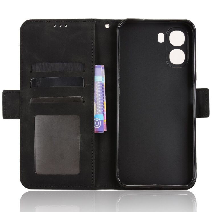 Чехол-книжка с карманами Deexe Wallet Stand для OPPO A6x - Black: фото 3 из 16