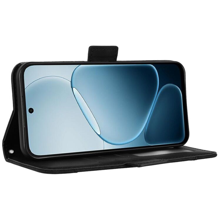 Чехол-книжка с карманами Deexe Wallet Stand для OPPO A6x - Black: фото 16 из 16