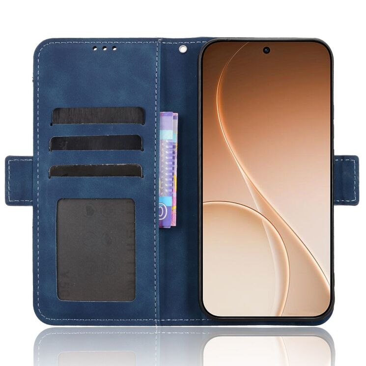 Чохол-книжка з кишеньками Deexe Wallet Stand для OPPO Reno 15 Pro - Blue (405603L) Чохол-книжка з кишеньками Deexe Wallet Stand для OPPO Reno 15 Pro - Blue: фото 4 з 15