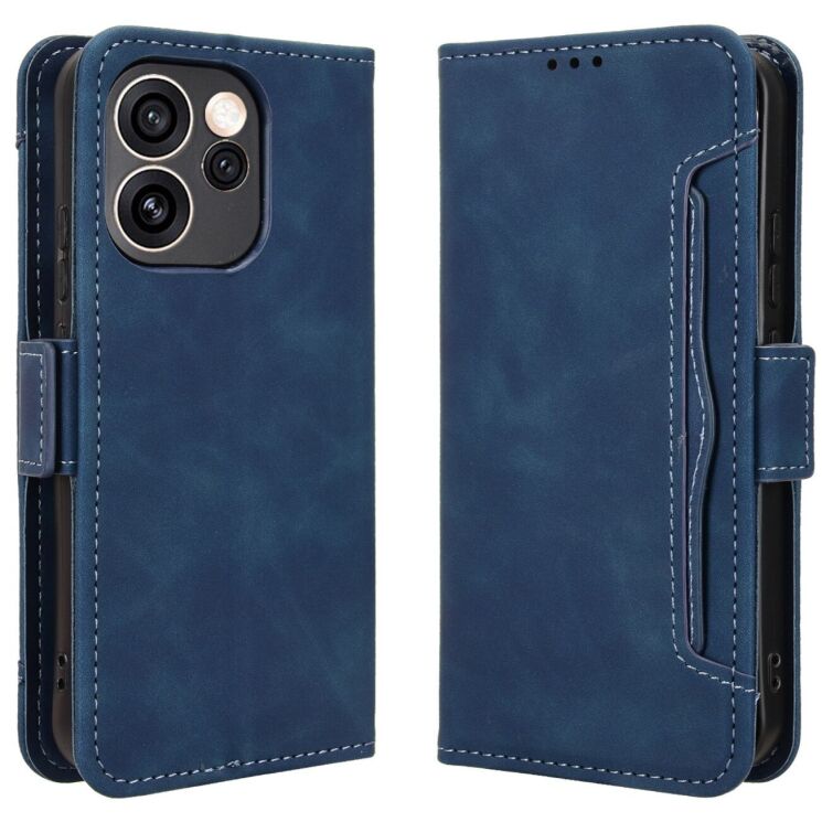 Чохол-книжка з кишеньками Deexe Wallet Stand для OPPO Reno 15 Pro - Blue (405603L) Чохол-книжка з кишеньками Deexe Wallet Stand для OPPO Reno 15 Pro - Blue: фото 1 з 15