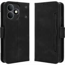 Чохол-книжка з кишеньками Deexe Wallet Stand для Realme Note 80 - Black: фото 1 з 15