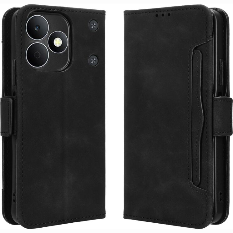 Чохол-книжка з кишеньками Deexe Wallet Stand для Realme Note 80 - Black (412402B) Чохол-книжка з кишеньками Deexe Wallet Stand для Realme Note 80 - Black: фото 1 з 15