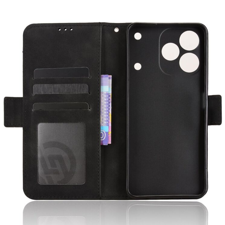 Чохол-книжка з кишеньками Deexe Wallet Stand для Realme Note 80 - Black (412402B) Чохол-книжка з кишеньками Deexe Wallet Stand для Realme Note 80 - Black: фото 4 з 15