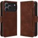 Чохол-книжка з кишеньками Deexe Wallet Stand для TECNO Spark 50 - Brown (432404Z). Фото 1 з 17