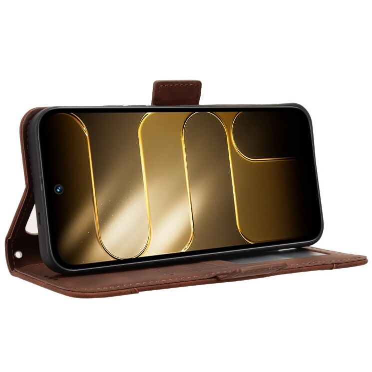 Чохол-книжка з кишеньками Deexe Wallet Stand для TECNO Spark 50 - Brown (432404Z) Чохол-книжка з кишеньками Deexe Wallet Stand для TECNO Spark 50 - Brown: фото 6 з 17