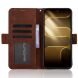 Чохол-книжка з кишеньками Deexe Wallet Stand для TECNO Spark 50 - Brown (432404Z). Фото 5 з 17
